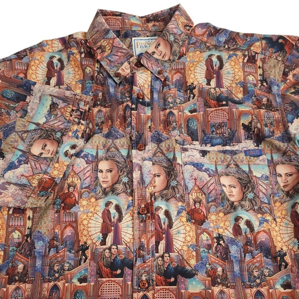 RSVLTS - Buttercup & Westley Princess Bride Button Down Shirt Mens Large